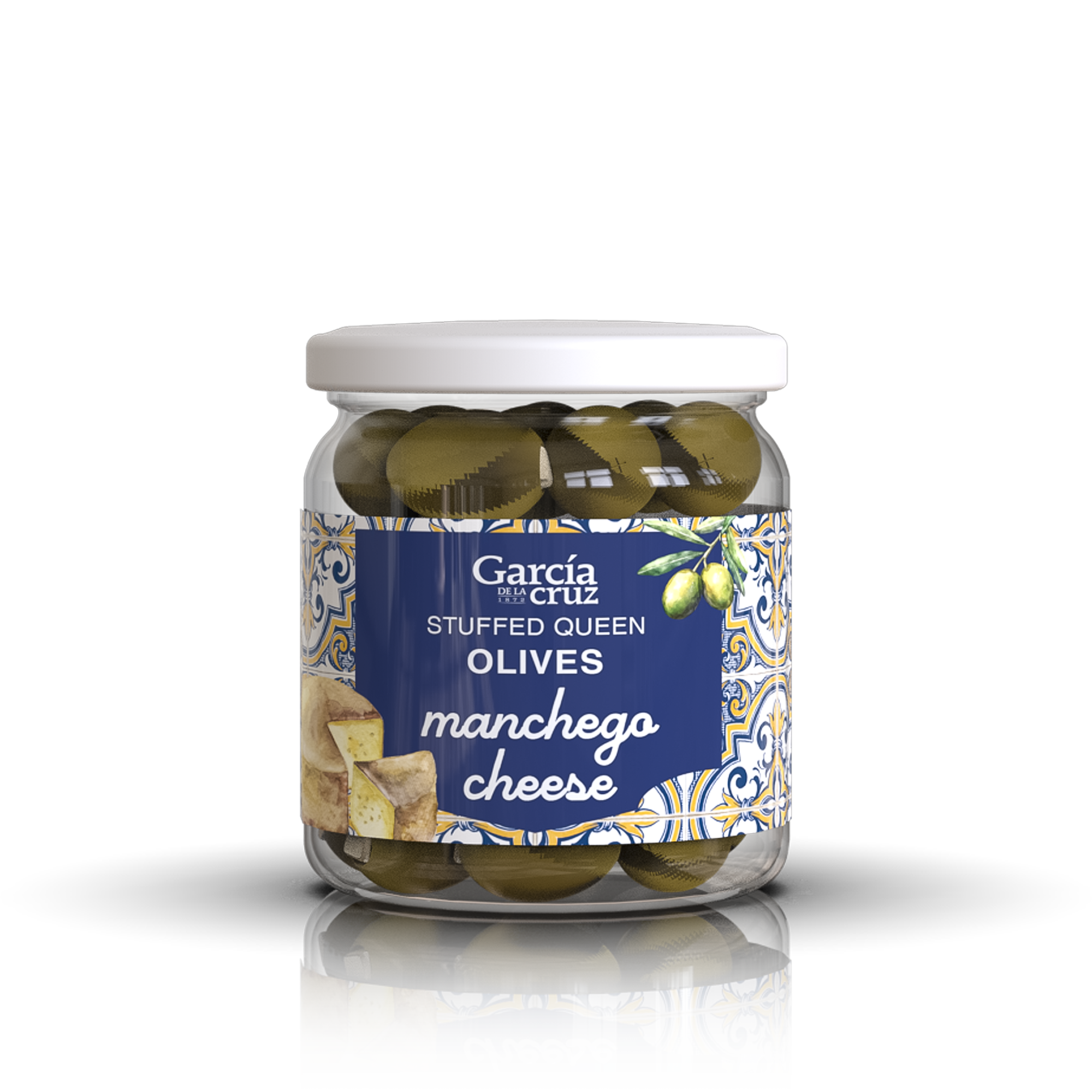 Manchego Cheese Stuffed Olives – García de la Cruz Olive Oil Manchego Cheese Stuffed Olives – García de la Cruz Olive Oil