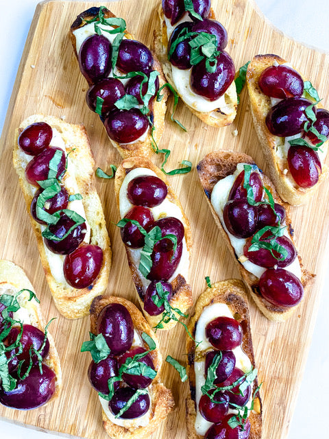 Balsamic Grape Crostini