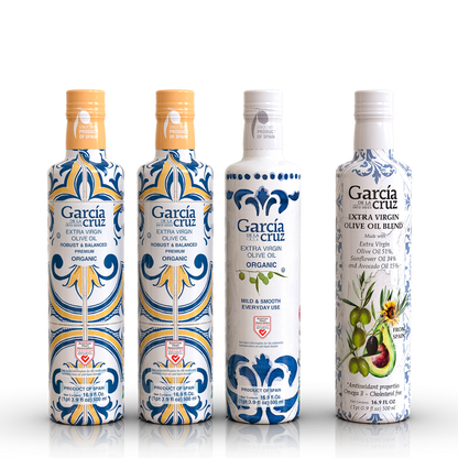 Family Favorites Olive Oil Bundle – Master Miller + Organic Essential + EVOO Blend