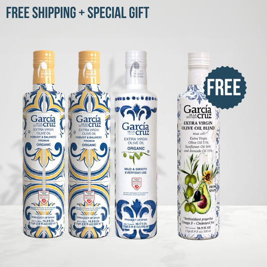 The Family Favorites Bundle: Robust & Balanced EVOO | Mild & Smooth EVOO + Blend Oil